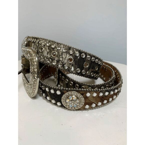 Blazin Roxx Green Camo Jeweled Western Belt main image 8